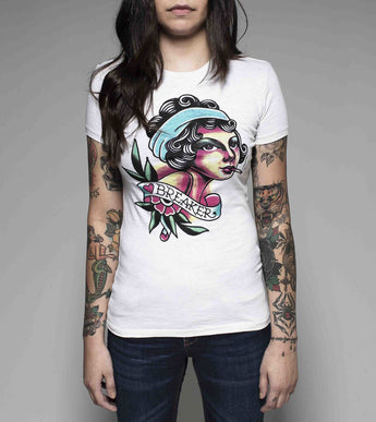 Saltwater Tattoo Supply Woman's Tee - The Heartbreaker