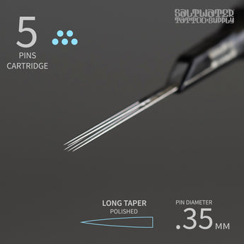 5 Cartridge Tips - Curved Magnum Shaders Closed