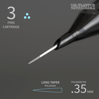 3 Cartridge Tips - Round Liners