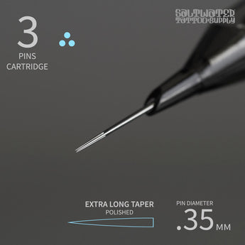 3 Cartridge Tips - Tight Round Liners