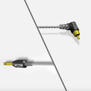 Bishop Premium Lightweight 90 Degree RCA Cord - grey